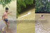 Puttur: MESCOM lineman swims across flooded stream to restore power